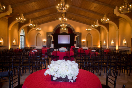 White Florals Red Linens