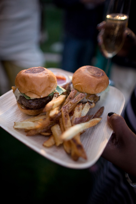 Mini Burgers at Welcome Party