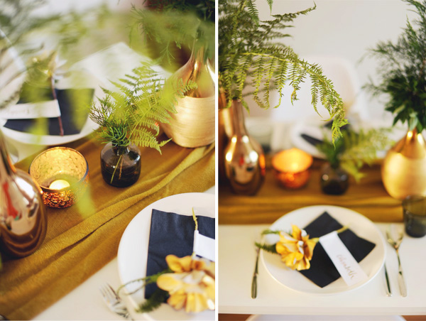 Gold Ferns Placesetting